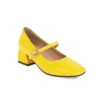 Yellow mary jane strap shoes