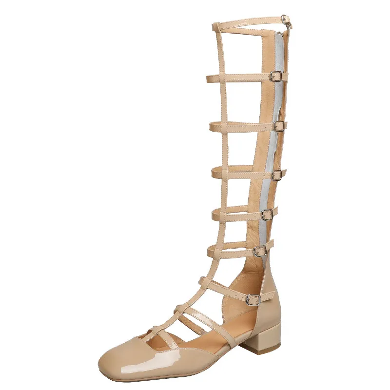 Beige gladiator sandals