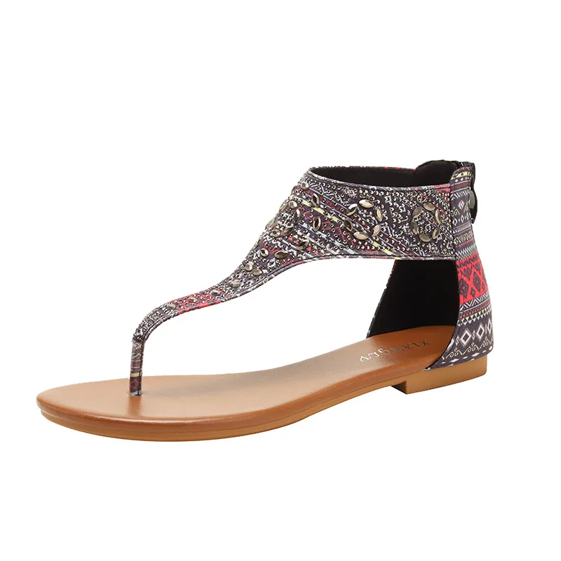 Exquisite fashion wedge rhinestone sandals