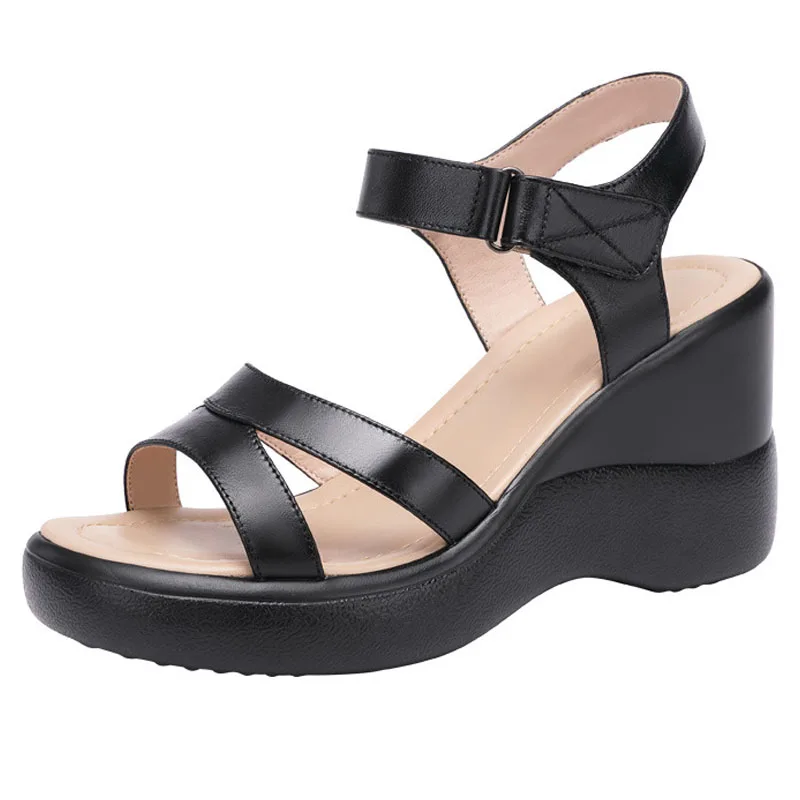 Summer peep toe platform sandals for women
