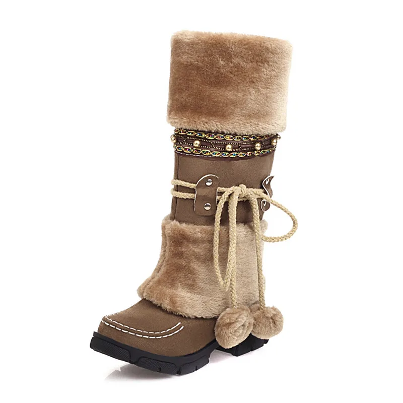 Winter flock snow boots for warmth and comfort