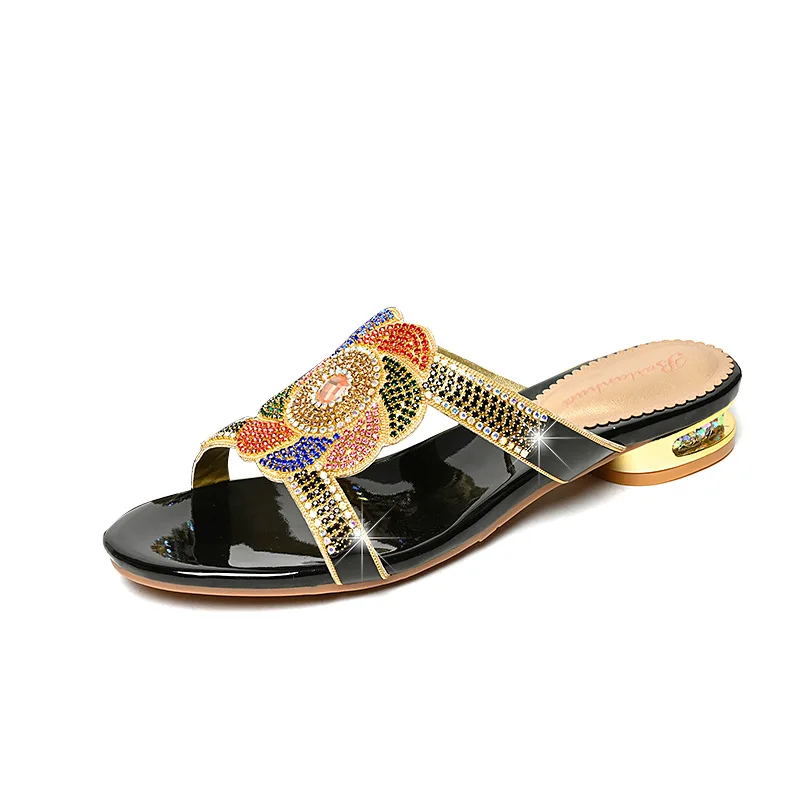 Comfortable non-slip high heel leather beach bohemian shoes