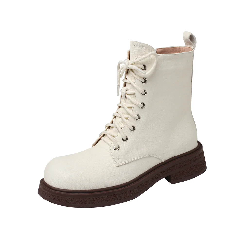 White black high heeled ankle boots with zipper
