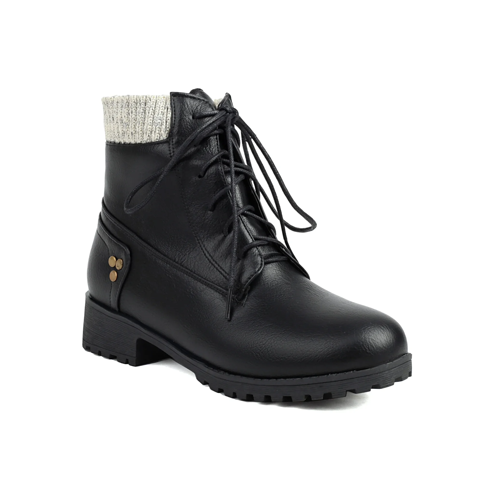 Ankle boots with lace-up design and platform sole - 13