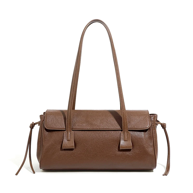 Vintage cowhide leather designer handbag tote