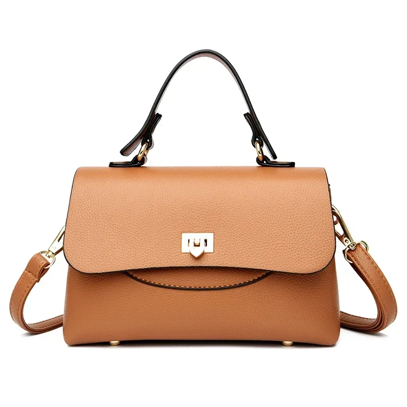 Versatile square crossbody bag in soft pu leather