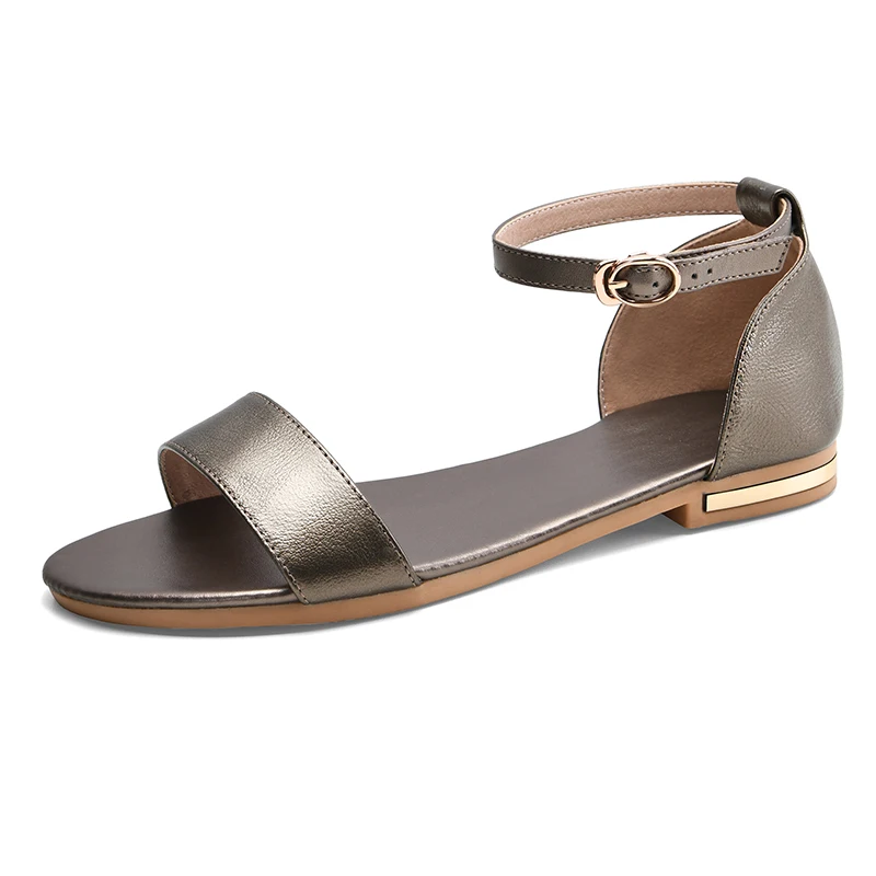 Ankle strap flat sandals open toe