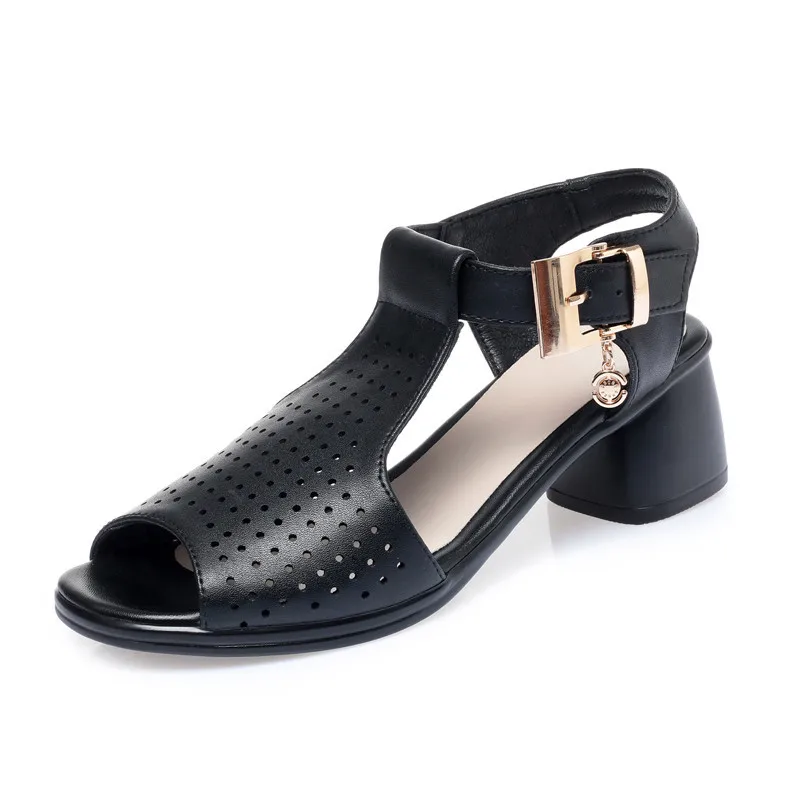 Gladiator sandals with mid-heel and large size options