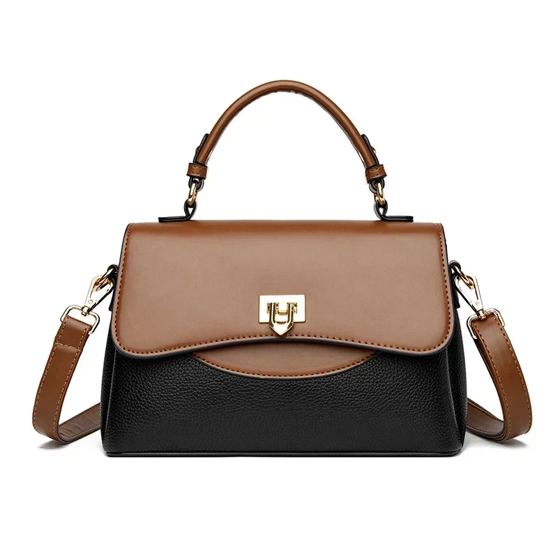 Versatile square crossbody bag in soft pu leather