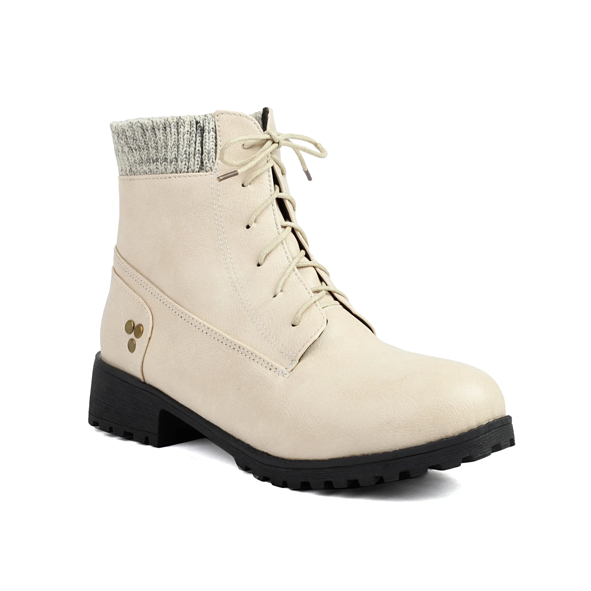 Ankle boots with lace-up design and platform sole - 14